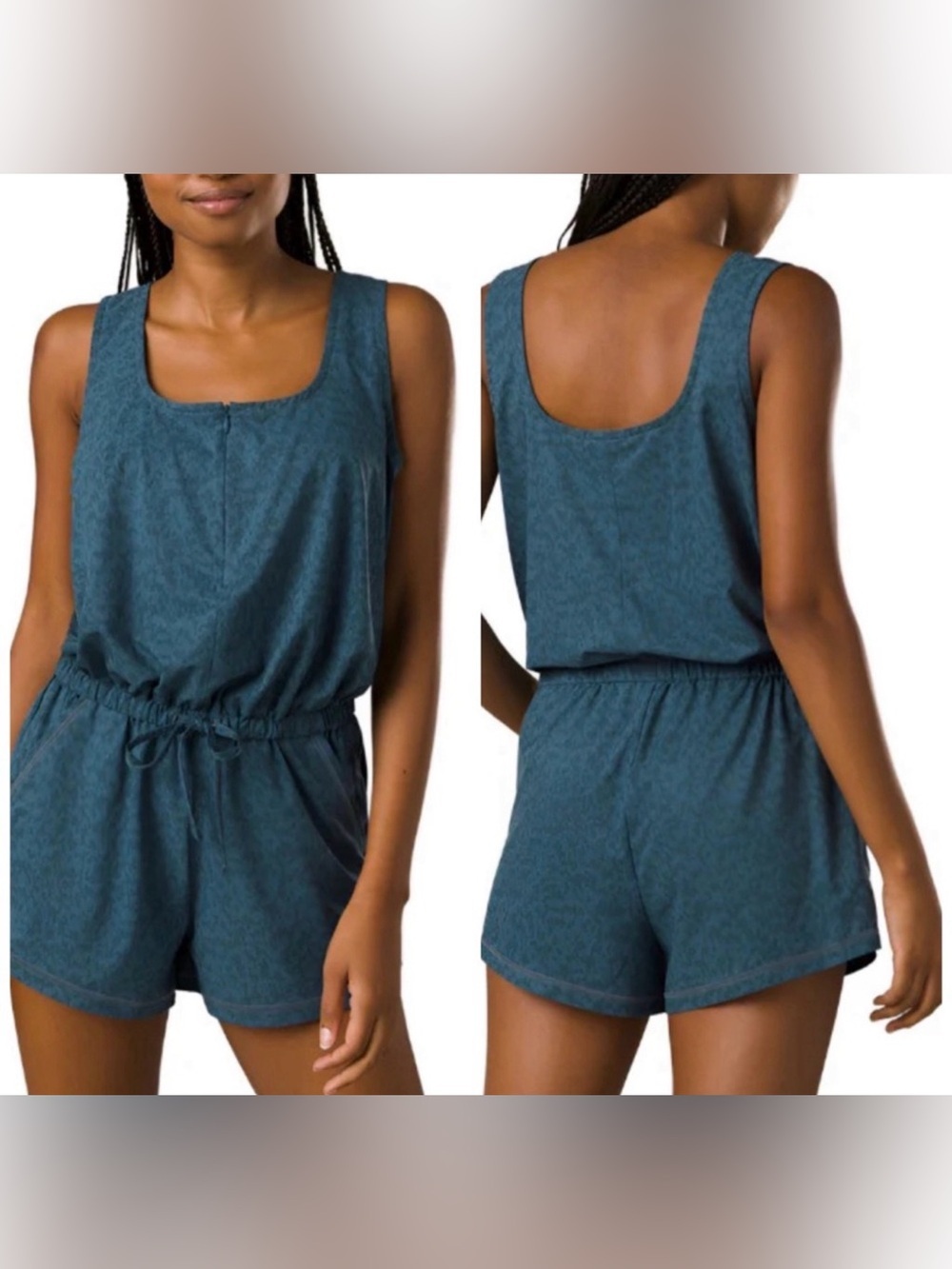 PRANA • Railay romper in teal print - Small